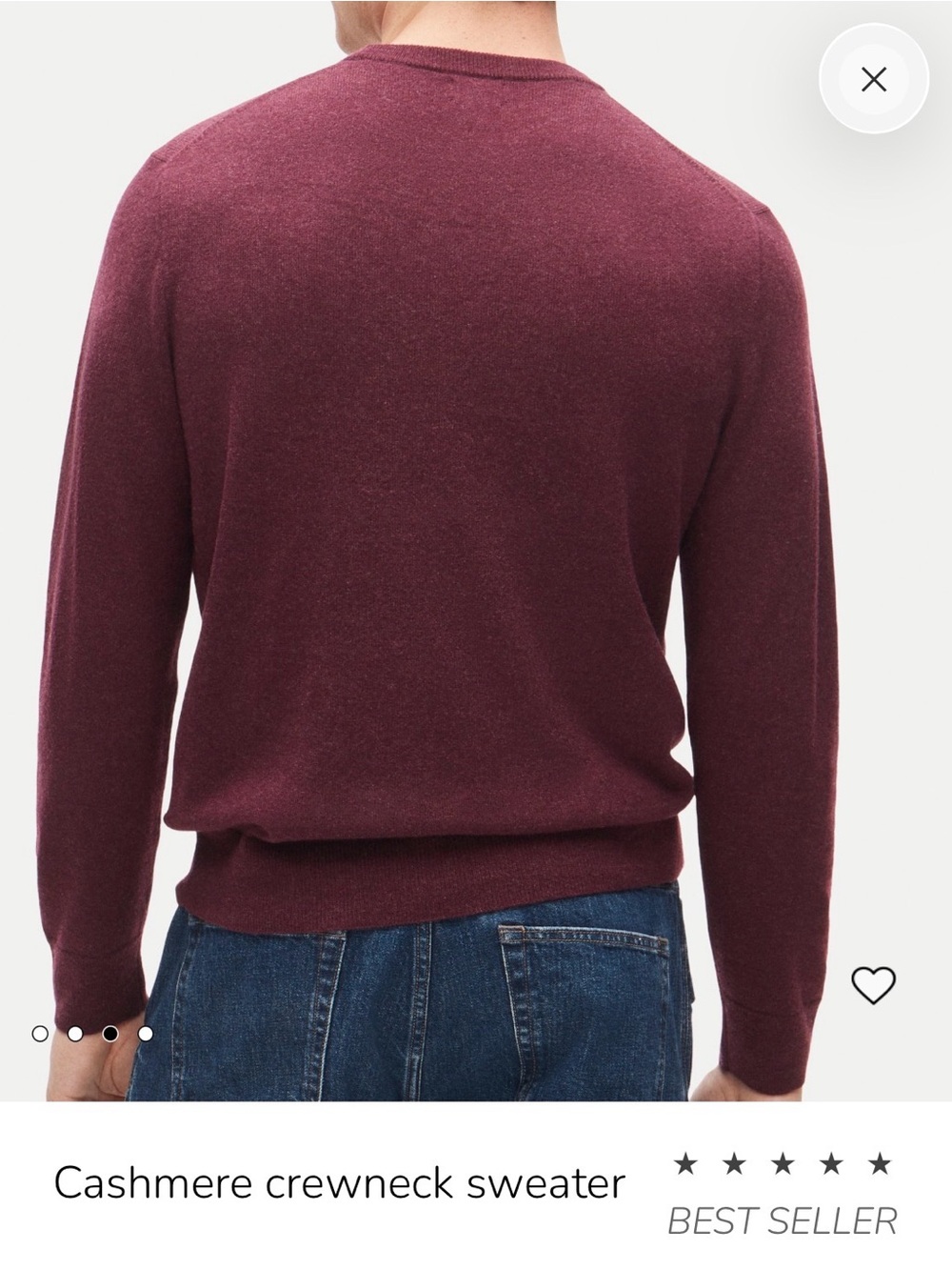 J. Crew Heather Wine Cashmere Crewneck Sweater - Picture 2 of 4
